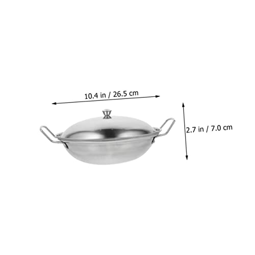 Sartén de Cocina de Acero Inoxidable con Tapa y Doble Asa miniatura 2