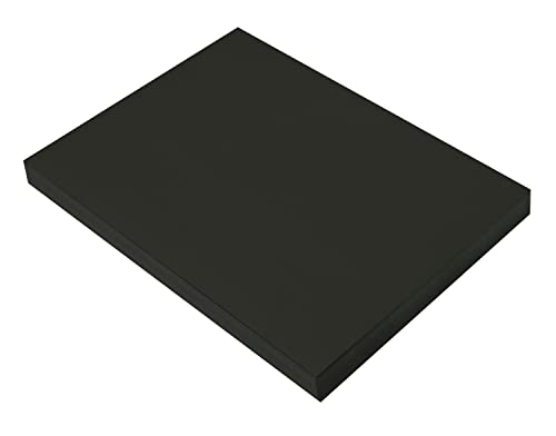 Image of Pacon SunWorks Construction Paper, 9-Inches by 12-Inches, 100-Count, Black (6304)