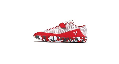 VELAASA Stones | Throwing Shoe | Men and Womens Discus Throw Shoes | Shotput and Javelin Shoes | for Running | Track and Field Equipment | Training Gear | Red Camo | 13.0 M / 14.5 W