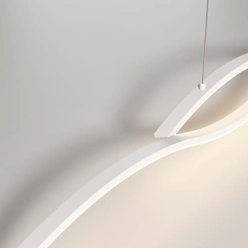 Suspension moderne à bande LED 26 W avec éclairage acrylique 360°