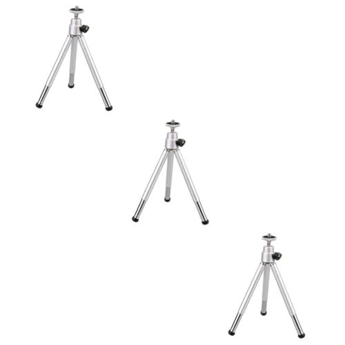 3pezzi Treppiede Per Smartphone Supporto Fotografico Leggero e Portatile Argento Compatibile Con Telefono Per Viaggi e Selfie