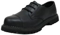 New Grinders Regent Cs Black 3 Eyelets Leather Steel Cap Combat Unisex Shoes