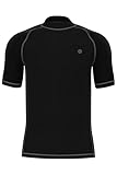 Herren Rashguards mit LSF 50+, kurzärmelig, UV-Surf-Shirt, Strand, Schwimmen, T-Shirt, Wassersport, Nass-Top, aktive Basisschicht, Schnorcheln, Tauchen, Sport, atmungsaktiv, schnelltrocknend, dehnbar