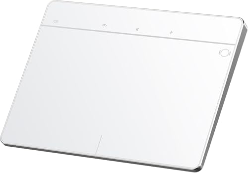 LuolaProject Touchpad wireless con superficie multi-touch per Macbook/Windows/Ipad Desktop/Laptop/Notebook PC (MG3 bianco)