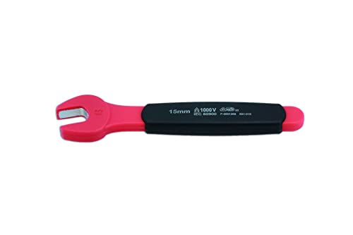 Laser 8549 Insulated Open Ended Spanner 15mm, Chrome