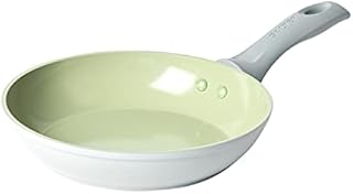 Salter BW09276 Earth Frying Pan Non-Stick Cookware, 20 cm, Strong Titanium Based Ceramic Coating, for All Hob Types Including Induction, Soft-Touch Handle, Easy Clean Forged Aluminium Grey/Green