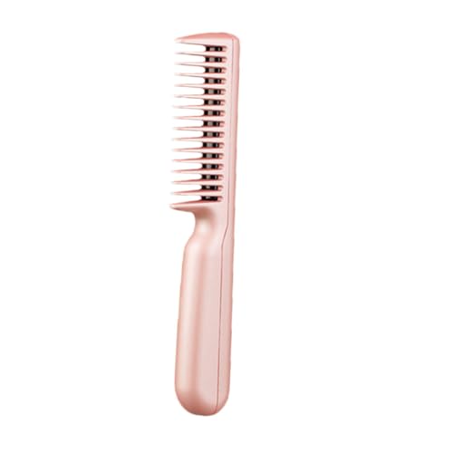 Mini peigne lissant rose portable rechargeable pour des cheveux soyeux