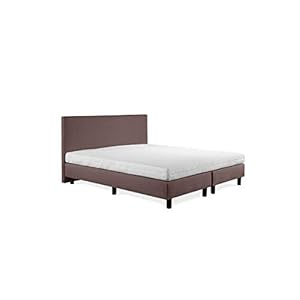 Beddenleeuw Boxspring Bed Nora – 140×200 – Incl. Hoofdbord + Matras – Bruin