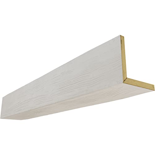 Ekena Millwork BMSD2C0040X040X216UN 2-Sided Sandblasted Endurathane Faux Wood Ceiling Beam,