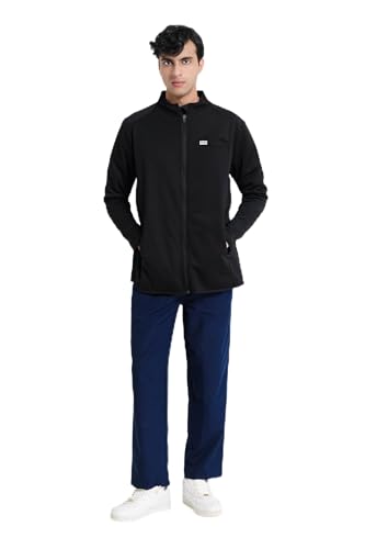 KNYA DRIFT Jacket – Black | Premium Polyester Fleece with Ecolite...
