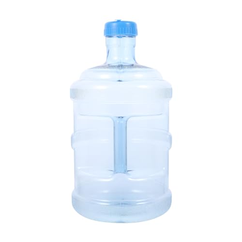 CLISPEED Water Container 5 Liters Reusable Plastic Water Bottle Gallon Jug Containers Crown Cap Bottle Container with Handlefor Drinking Bathing Camping Hiking Ridge Monkey