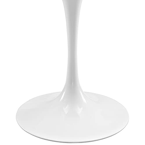 Modway Lippa 48" Mid-Century Modern Dining Table With Oval Top And Pedestal Base In White #TOP2