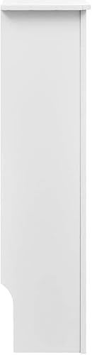 Miniatura 3 de Cubierta blanca para radiador, estante de calefacción, gabinete de cubierta de calefacción de MDF, soporte lateral de calefacción para el hogar y la