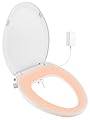 mijashy Bidet Toilet Seat Elongated, Heated Toilet Seat, Rear and Feminine Washing, Electric, Slow Close Lid, Night Light, Ambient Water Temperature, White