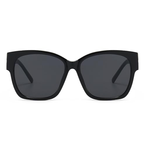 Lunettes de soleil œil de chat vert rock aux lignes géométriques - 3