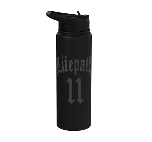 LIFE PATH BIRTH NUMEROLOGY 11 TWO ELEVEN ANGEL WOMEN MEN KID Stainless Steel Insulated Water Bottle