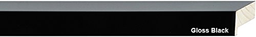 Shadow Box Picture Frame Moulding (Wood) 100ft Bundle - Contemporary Black Finish - 1" Width - 1 5/8" Rabbet Depth Shadowbox