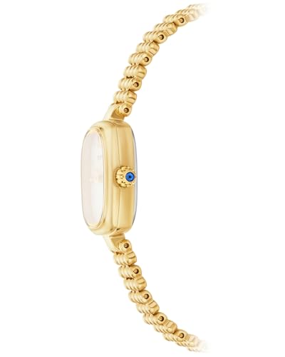Image of FIYTA Women's Watch - Elegant Gold Small Square Luxury Watch with Sapphire Crystal; 316L Stainless Steel Jewelry Bracelet, Timeless Gift for Her, Mother's Day, Gift Box Included