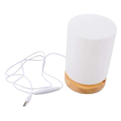 Lámpara de noche LED de madera con carga USB y luz cálida miniatura 7