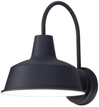 Maxim 35016BK I Pier M Collection 13 Inch One-Light Outdoor Wall Sconce I in a Black Finish I 60 Watts I Modern Contemporary Light Fixture I Aluminum Housing I