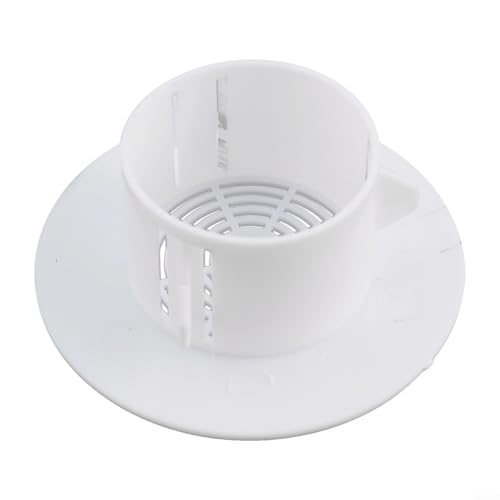 Niceminiwall Cubierta decorativa de ventilación ABS para aire acondicionado o orificio de escape, panel de bloqueo redondo ajustable para montaje en pared o techo, acabado blanco (tipo 50)