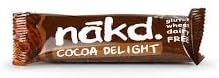 Cocoa Delight - Nakd Raw Fruit Nut Bars 35g Each - Gluten Wheat Dairy Sugar Free (Pack of 18)