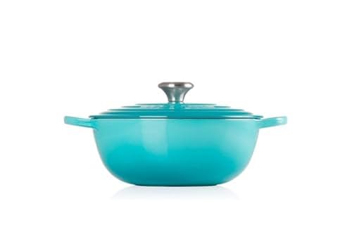 Le Creuset Signature La Marmite aus Gusseisen, Ø 26 cm, Für alle Herdarten und Induktion geeignet, Volumen: 4,1 l, 4,255 kg, Karibik… – Ansicht 3