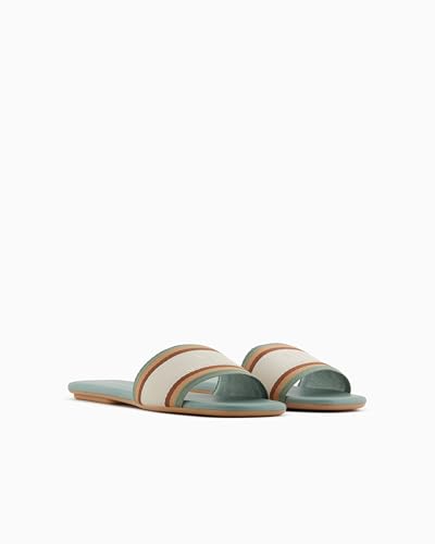 Image of Armani Exchange Women's Padded Slide on Sandal With Printed Corporate Logo on Top
