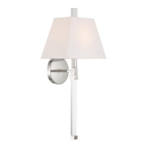 Image of Crystorama Renee 10'' Polished Nickel Sconce