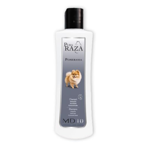 Champú para Pomerania - Champú para Perros Hidratante y Dermoprotector con Vitamina D-Pantenol - Efecto Pomposidad - Evita Nudos y Enredos - Vegano - Fabricado en España - 300 ml - MD10 Collection