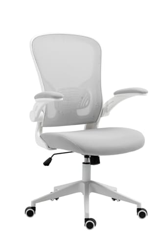 Chaise de bureau ergonomique Chios contre le mal de dos maille grise - 2