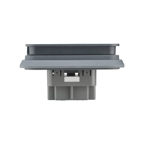 DEBFLEX - Cyklone - Pełne wodoodporne gniazdko zewnętrzne - Gniazdko ścienne IP55 - wewnątrz/na zewnątrz - Instalacja wpuszczana - Antracyt - 75 x 75 x 65 mm