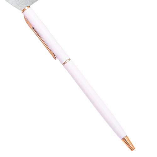 Stylos fins en métal or rose et argenté avec logo personnalisé pour fournitures de bureau