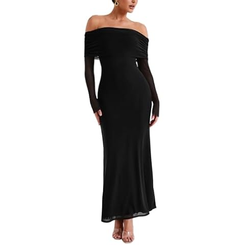 REORIA Off Shoulder Formal Dress Cover