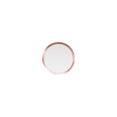 Uhippo Home Button Sticker (Support Fingerprint Indentification System)for iPhone 5s iphone 6/6s iphone 6/6s plus iPad Air 2 iPad Mini 3 iPad Mini 4 Rose Gold Ring White Button-Retail Packaging