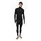 DANISH ENDURANCE Intimo Termico Uomo Lana Merino, Maglia Termica Uomo con Zip e Pantaloni Termici, per Sci, Trekking, Nero, M