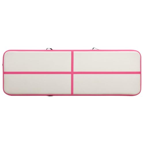 vidaXL Gymnastikmatte Aufblasbar mit Pumpe 400x100x20cm Rosa - 4