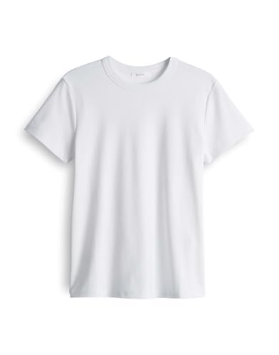 OPUS Damen Kurzarmshirt | T-Shirt SAMUN Slim aus BCI Cotton Mix White, 38