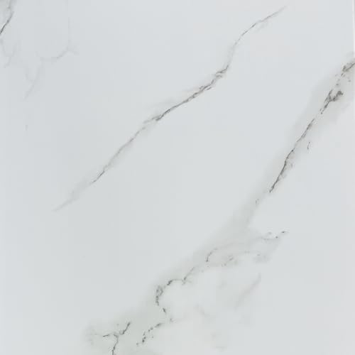 DBS Bathrooms White Marble 8mm PVC Bathroom Wall Panels, Shower Wet Wall, Kitchen Cladding (30 Panels)