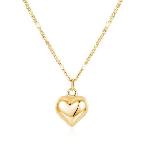 Collier cœur simple et mignon en argent pour le style quotidien des femmes et adolescentes