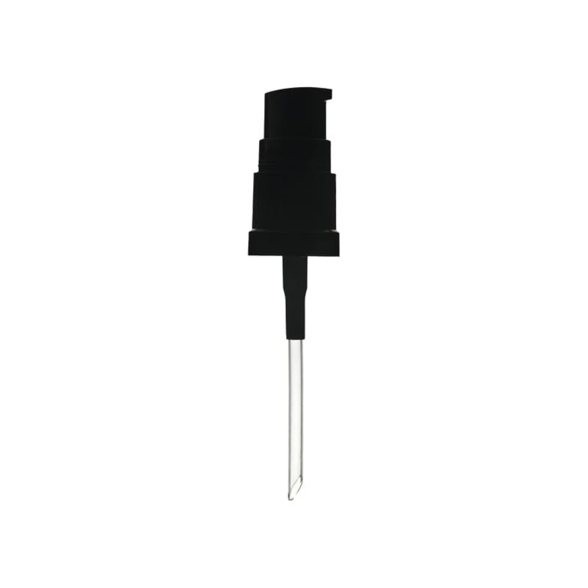 Clear Rectangle Glass Bottle, 30ml with Black Lotion Pump