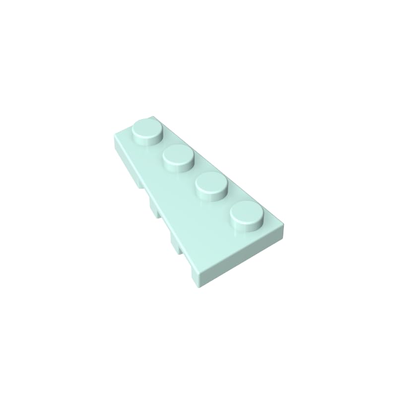 Gobricks 41770 Circular Plate Wedge Plate 4x2 Left 50 Pieces GDS-548 Compatible with Lego Building Blocks Color:Light Aqua