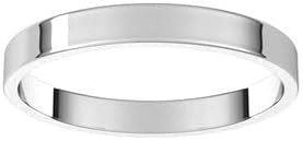 Jewels By Lux Sterling Silver Ultra-Lightweight Flat Band