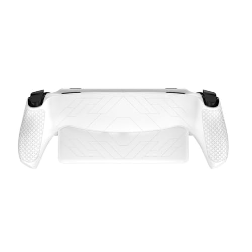 MonoSora Funda protectora de silicona para mando de PlayStation Portal, ligera y portátil con soporte integrado, 31 x 12 x 3 cm, compatible con PS Portal, negro y blanco