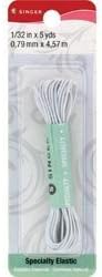 Bulk Buy: Singer Sewing (12-Pack) Beading Cord Elastic 5yd White 73962 by Singer Sewing