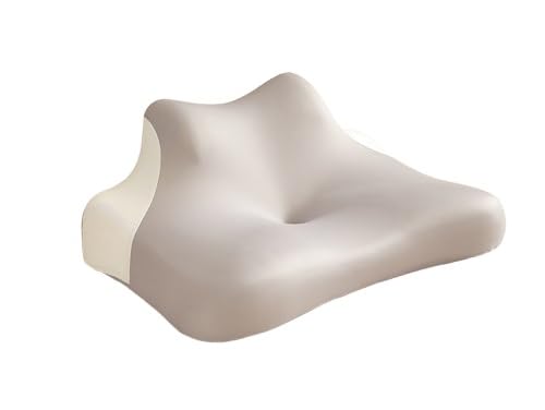 Ergonomic Soft Contour Memory Foam Pillow with Cooling Effect for Side, Back, and Stomach Sleepers(Brown)