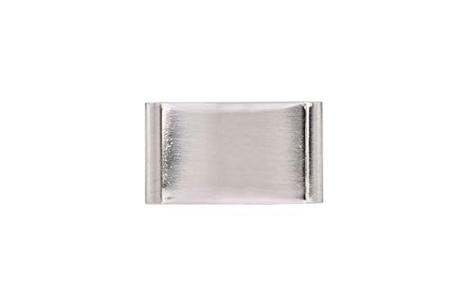 Image of Richelieu Hardware BP260637195 Teramo Collection 1 3 /8-inch (35 mm) x 13 /16-inch (20 mm) Brushed Nickel Traditional Rectangular Cabinet and Drawer Knob for Kitchen, Bathroom, and Furniture