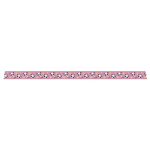 Tilibra - Mini Fita Adesiva Washi Tape 12mmX3m Panda - Blister com 5 + Dispenser - Tilibra
