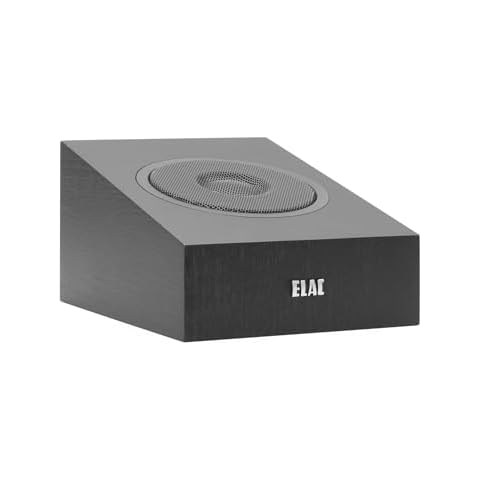 ELAC Debut 2.0 A4.2 Dolby Atmos Module Speakers, Black (Pair) - Concentric Driver with 0.5” Polymer Tweeter & 4” Aramid Fiber Woofer Cover