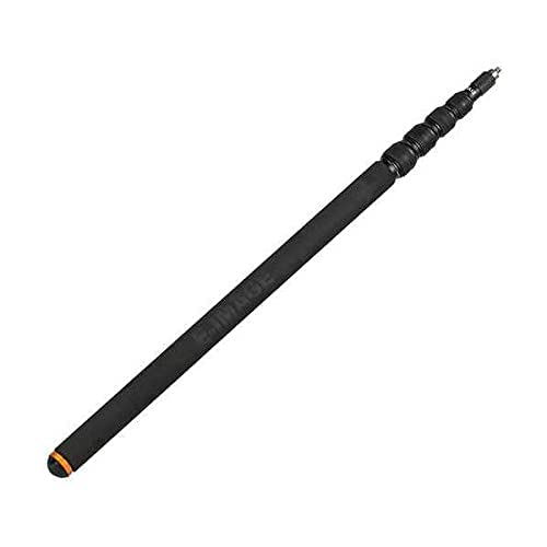 E-Image BA12 11.5ft Aluminum Fiber Microphone Extension Telescopic Boom Pole with Cover for Recording, Interview, Filming (Black) (E-Image Boom Pole BA12)